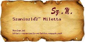 Szaniszló Miletta névjegykártya